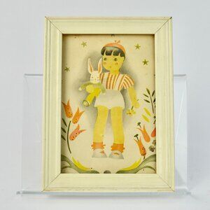 Vintage Helen Lietta Print Boy Rabbit Framed